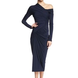 Donna Karan Blue Long sleeve Cocktail Dresses
